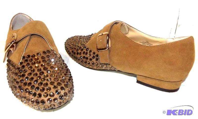 Bijou tan shoes with rhinestones