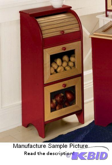Red and Natural Veggie Bin - An essential sto...