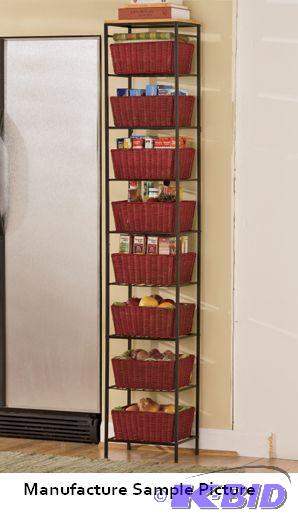 Red Basket Tower - Stash away towels, cookboo...