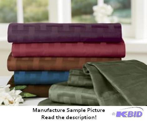 Basket Weave Sheet Set - Burgundy - King - En...