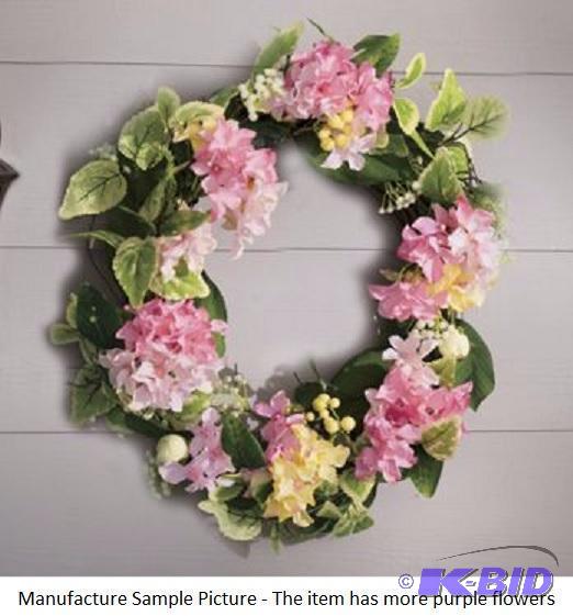 Hydrangea Wreath - 22&quot x 22&quot x 6&qu...