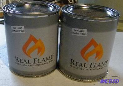 Two 13-oz cans Real Flame Premium Gel Firepla...
