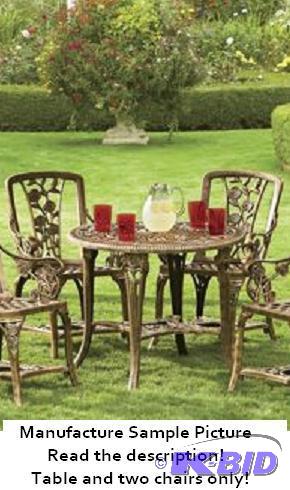 Three Piece Bronze Bistro Set This set, with ...