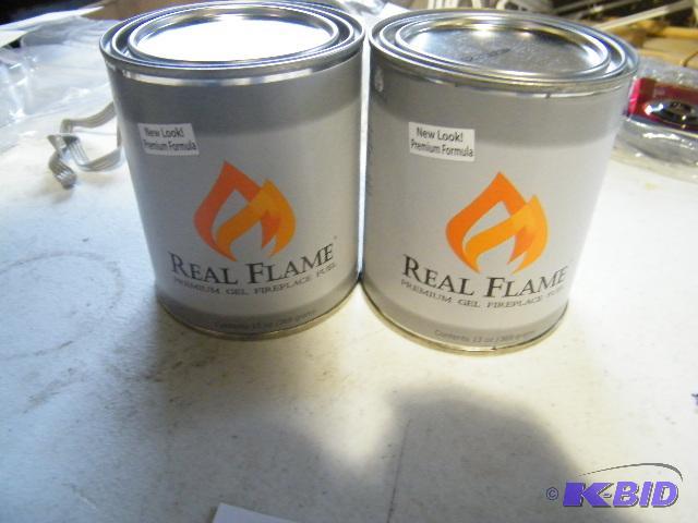 Two 13-oz cans Real Flame Premium Gel Firepla...