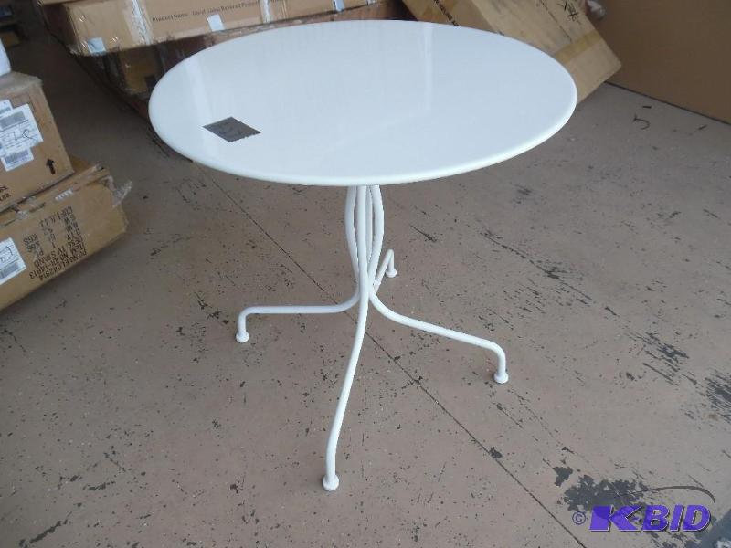 White patio table
