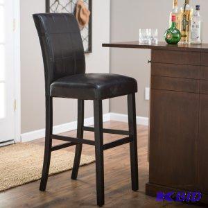 Palazzo 34 Inch Extra Tall Bar Stool - Black