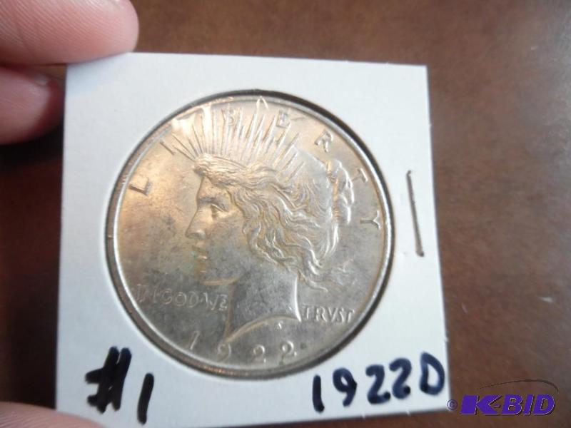 1922  D Peace Silver Dollar