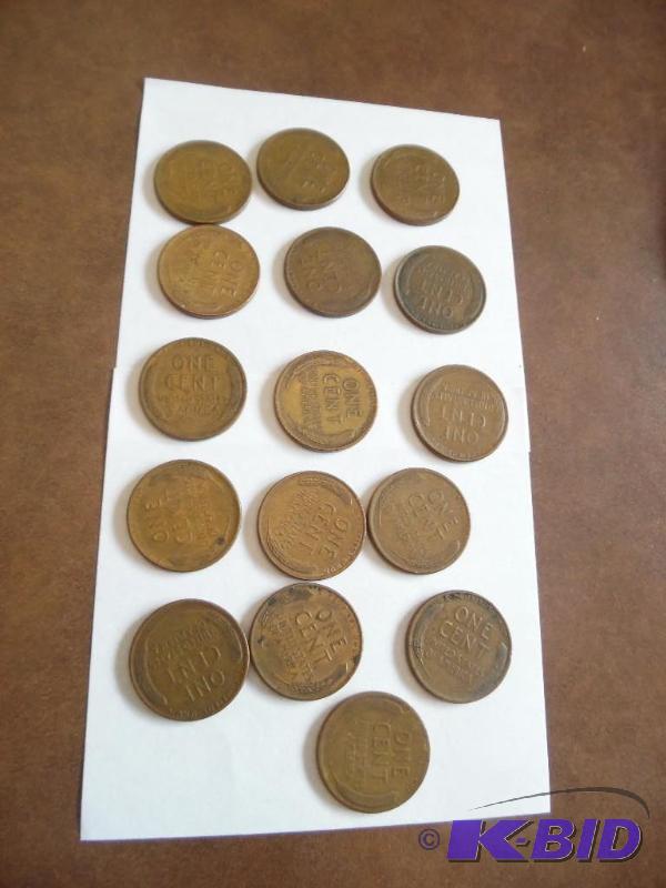 16 Misc Wheat Coins