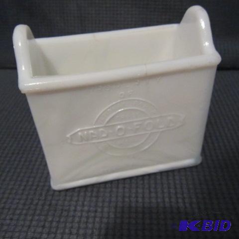 Milk Glass Napkin Holder