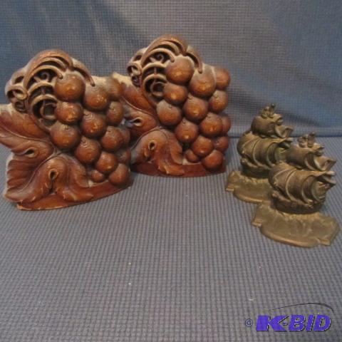 Brass & Grape Bookends