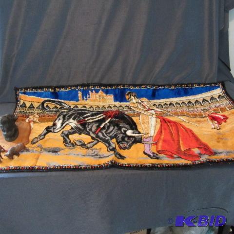 Bull Fighting Tapestry