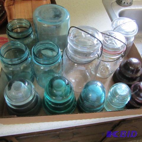 Blue & Clear Canning Jars