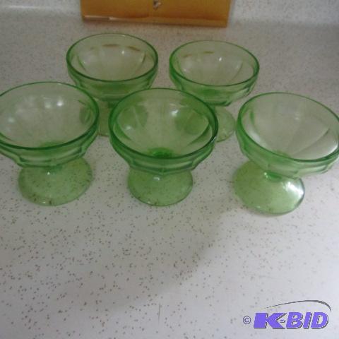 Green Depression Sherbets