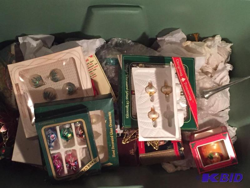 lot 105 image: Christmas Ornaments Mostly Boxed