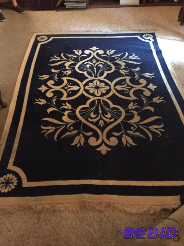 lot 147 image: Large Blue and White Area Rug