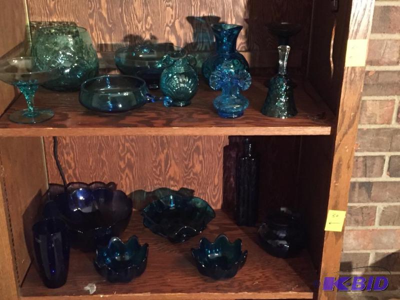 lot 30 image: Colored Glass - Mostly Blue