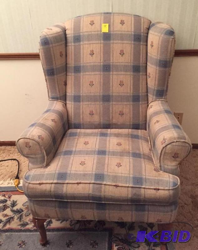 lot 44 image: Wing Back Chair the Country Upholstery