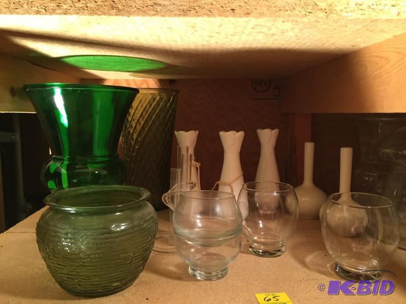 lot 65 image: Large Lot of Glassware - Mostly Vases