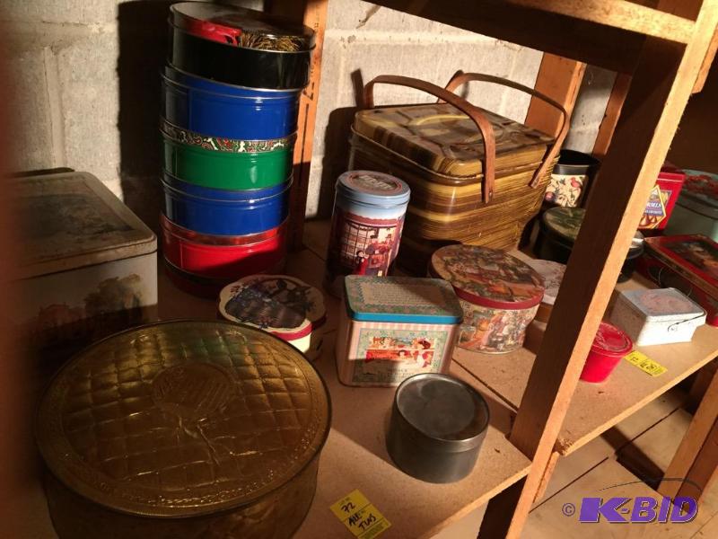 lot 72 image: Lot of Tins