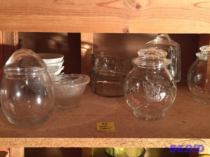 lot 74 image: Glass Pieces Some with Covers