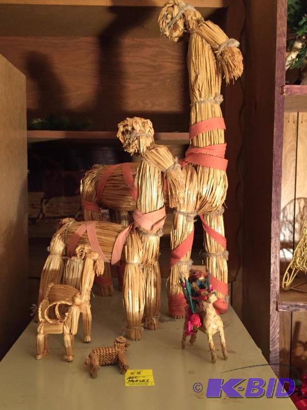 lot 83 image: Straw Animals