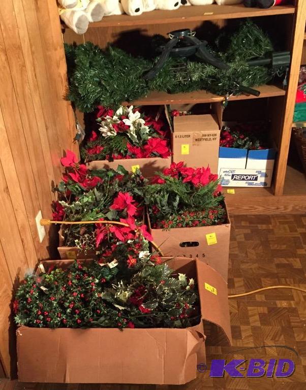 lot 91 image: Boxes of Christmas Greenery