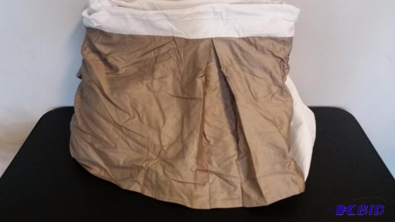 lot 34 image: Royal Velvet Light Taupe. Queen Dust Ruffle Out of Package.