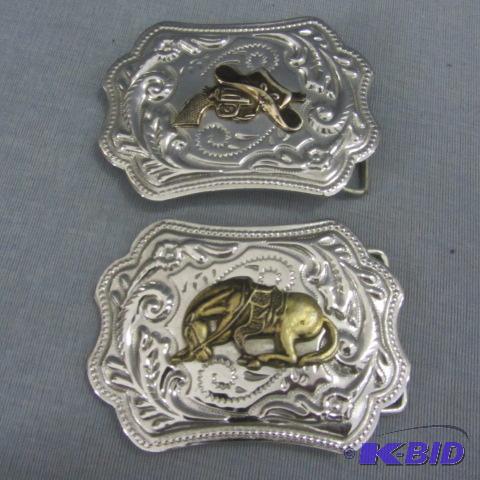 lot 157 image: Pair Belt Buckles