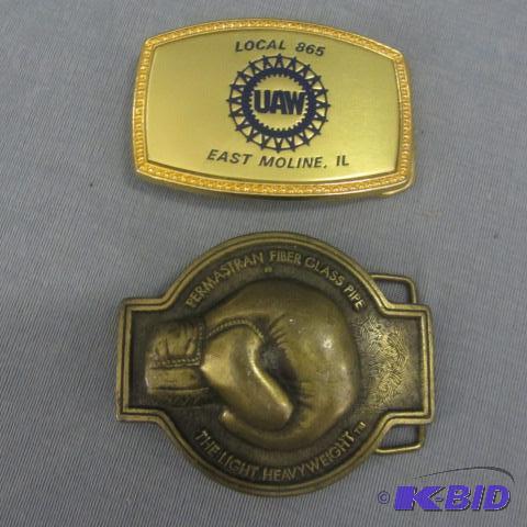 lot 158 image: Pipe Fitters & Union Belt Buckles
