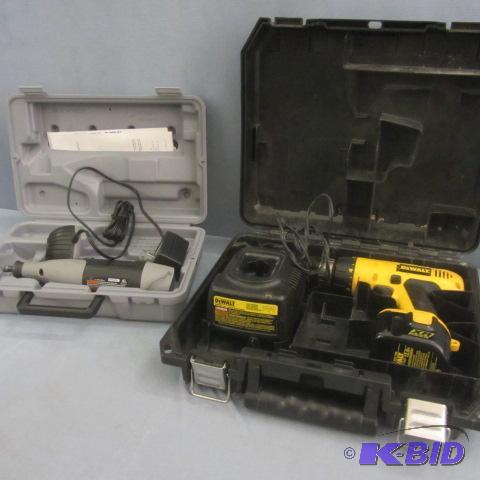 lot 170 image: DeWalt & Dremel Cordless
