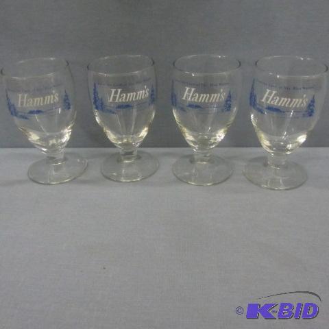 lot 21 image: Hamms Beer Glasses