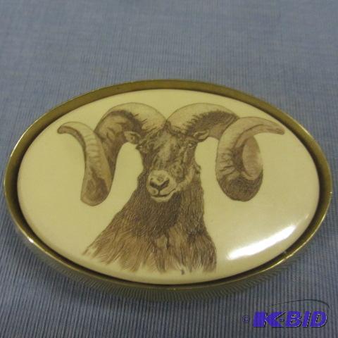 lot 29 image: Ram Belt Buckle