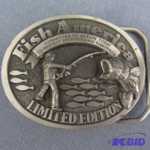 lot 61 image: Fish America Belt Buckle