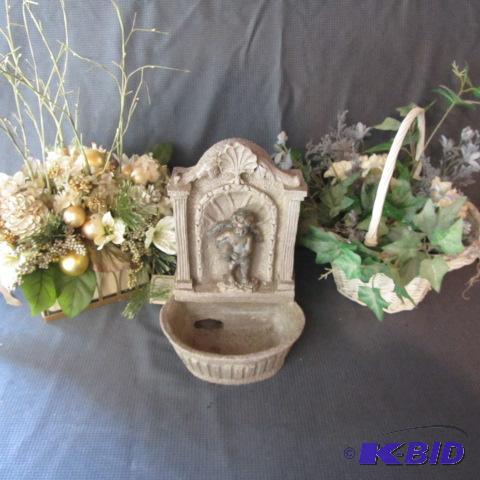 lot 119 image: Serenity Fountain, Flower Baskets