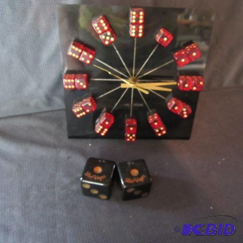 lot 120 image: Las Vegas Dice Clock, Shakers