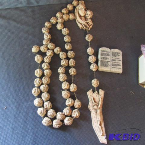 lot 121 image: Rosary, Ten Commandments