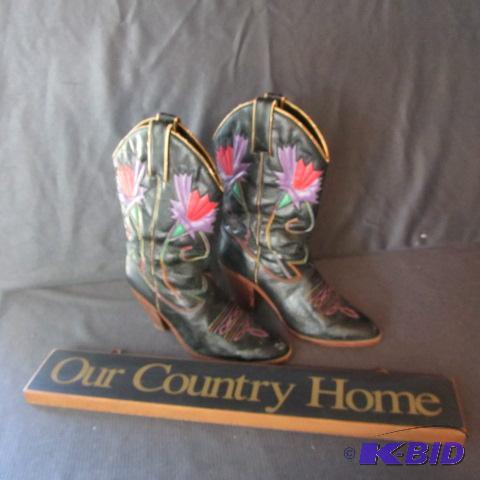 lot 131 image: Cowboy Boots, Sign