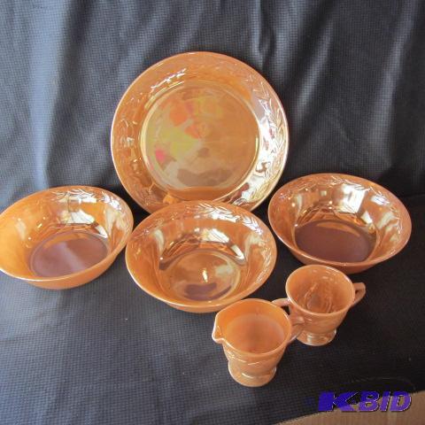 lot 39 image: Fire King Wheat Dishes