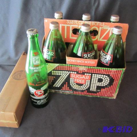 lot 40 image: 7-Up Sugar Free & Commemorative Bottles