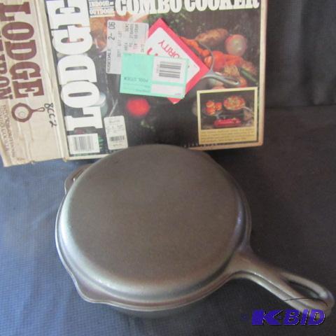 lot 55 image: Lodge Cast Chicken Fryer