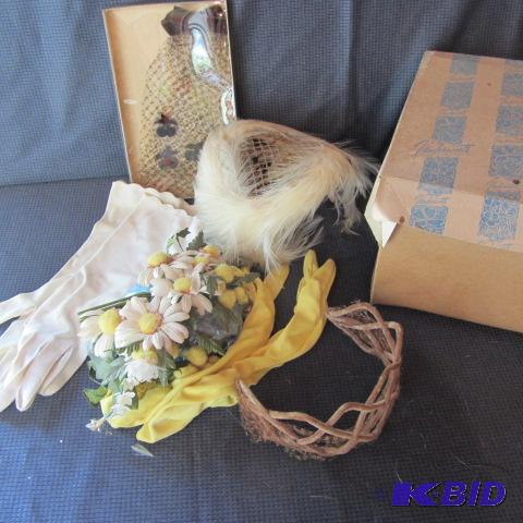lot 64 image: Ladies Hats, Dress Gloves