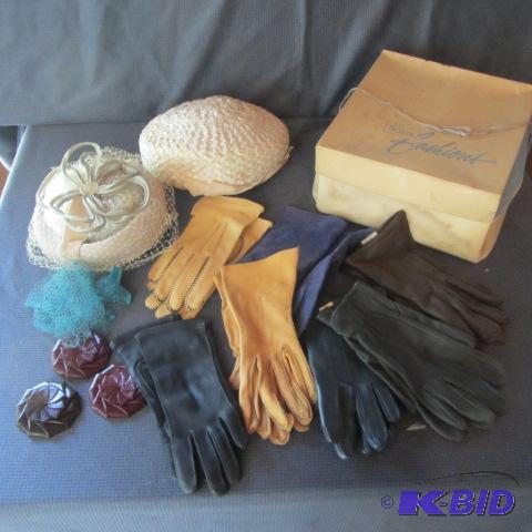 lot 65 image: Ladies Hats, Leather Gloves