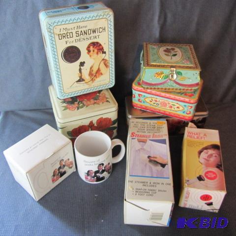 lot 85 image: Tins, Iron, Massage