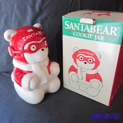 lot 93 image: Santa Bear Cookie Jar