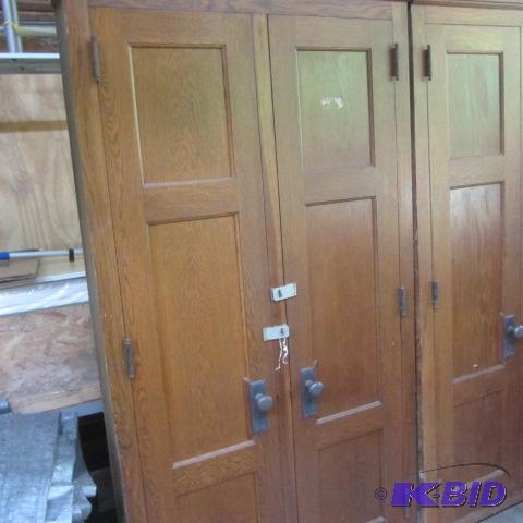 lot 1 image: Quarter Sawn Oak Wood Closet
