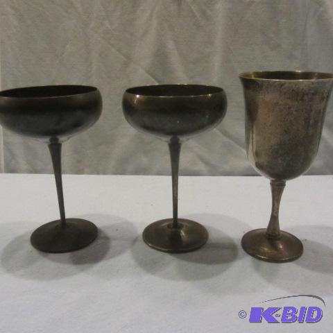 lot 107 image: Silver Plated Goblets