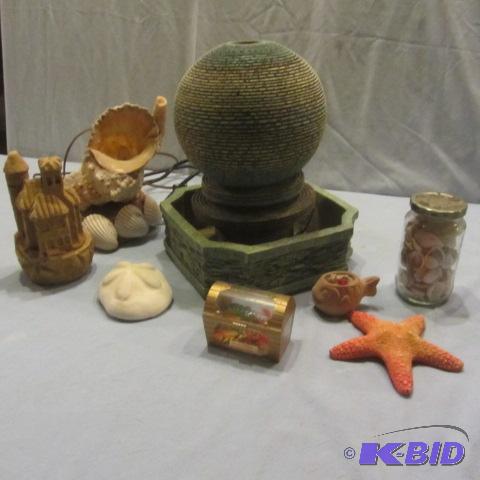 lot 120 image: Fountain, Seashells, Sand Dollar
