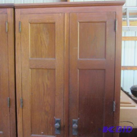 lot 2 image: Quarter Sawn Oak Wood Closet