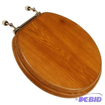 Oak toilet seat