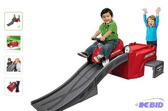 lot 24 image: Radio Flyer 500 Still in Box.  Missing step and Screws.
